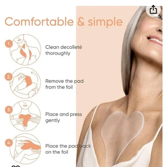 Apricot Liberte decollete pad chest 30x reusable wrinkle reduction vegan sealed - Picture 4 of 10